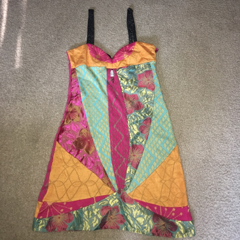 Custo Barcelona Multicolor Spaghetti Strap Dress